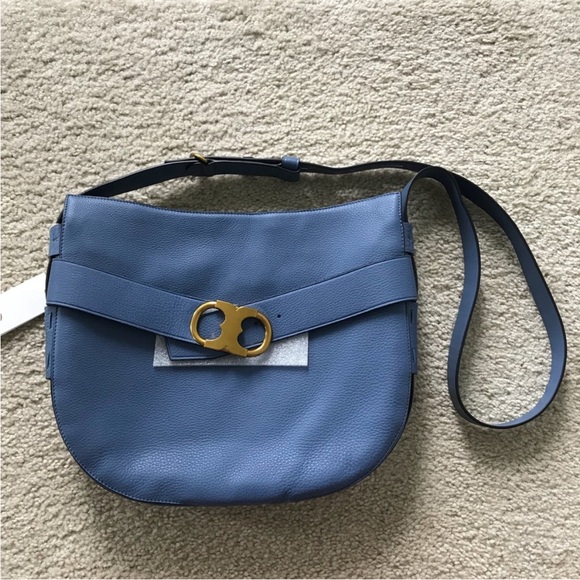 Tory Burch Gemini Link Shoulder Bag in Wallis Blue - Picture 3 of 8